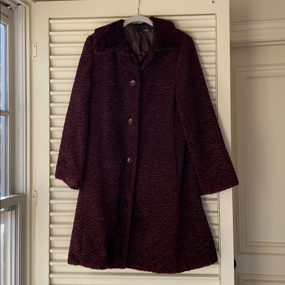 Faux Fur Coat in a unique texture.